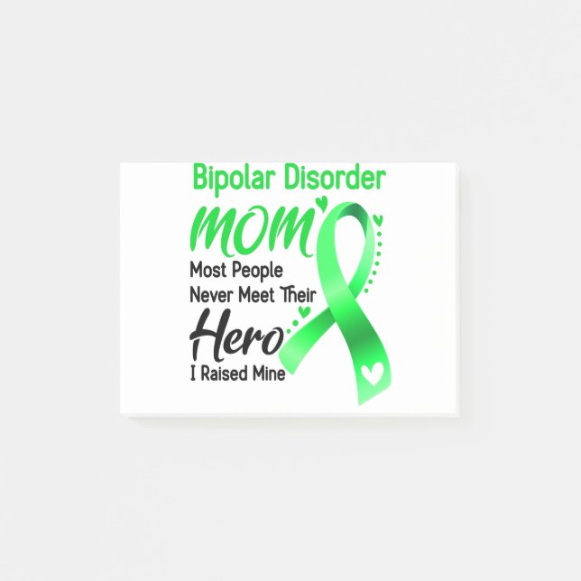 Bipolar Disorder Awareness Month Ribbon Gifts Post-it Notes (Front)
