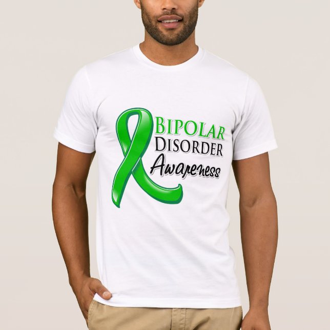 Bipolar Disorder Awareness Ribbon T-Shirt (Front)