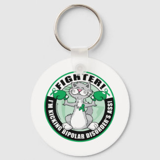 Bipolar Disorder Cat Fighter Key Ring