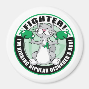 Bipolar Disorder Cat Fighter Magnet