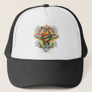 Bipolar Disorder Cross & Heart Trucker Hat
