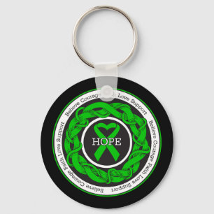 Bipolar Disorder Hope Intertwined Ribbon Key Ring