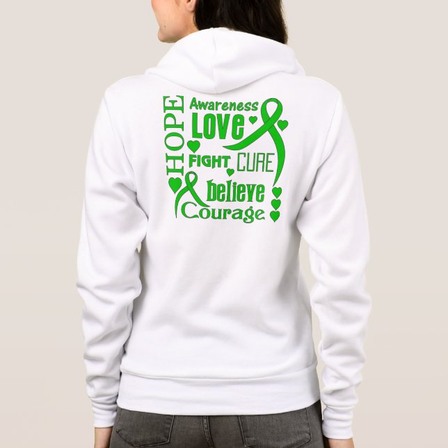 Bipolar Disorder Hope Words Collage Hoodie (Back)