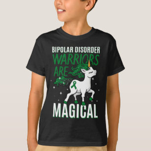 Bipolar Warrior Magical Unicorn Green Ribbon T-Shirt