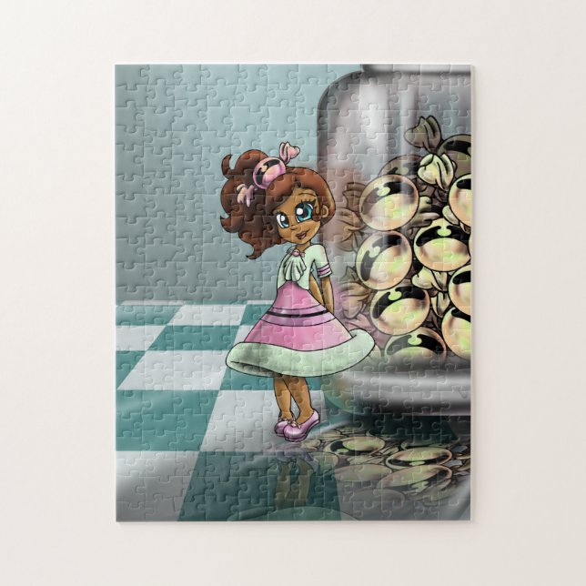 Biracial Girl Jigsaw Puzzle (Vertical)