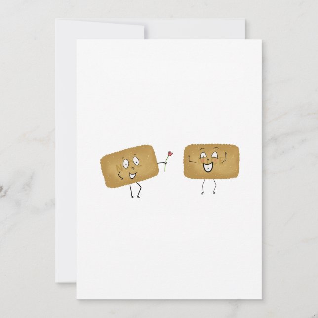 Birbiscuit themed, cute cookies invitation (Front)