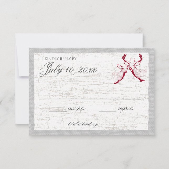 Birch Bark and Deer Response Card (Front)