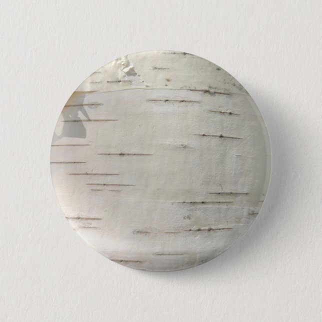 Birch bark pattern 6 cm round badge (Front)
