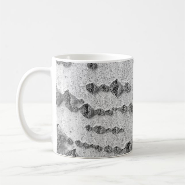 Birch bark pattern coffee mug (Left)
