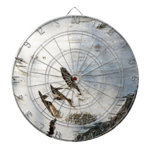 Birch bark pattern dartboard