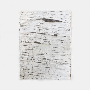 Birch bark pattern fleece blanket