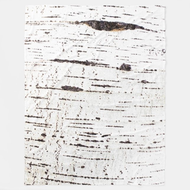 Birch bark pattern fleece blanket (Front)
