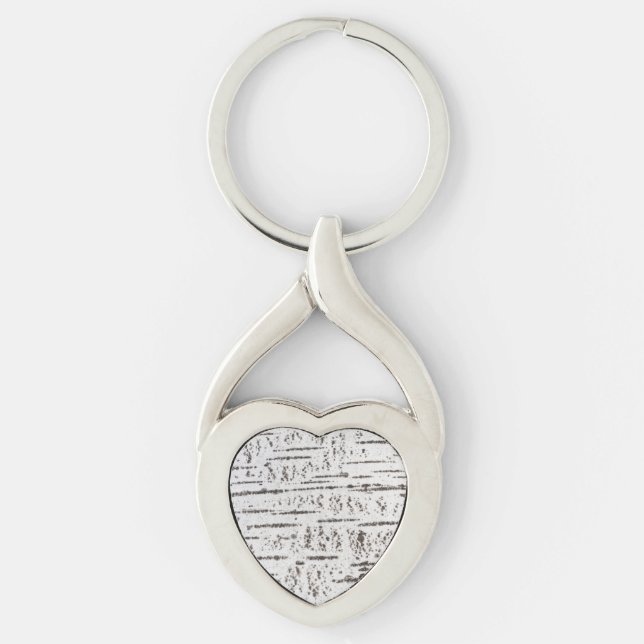Birch bark pattern key ring (Front)