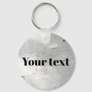 Birch bark pattern key ring