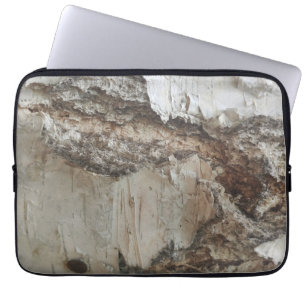 Birch bark pattern laptop sleeve