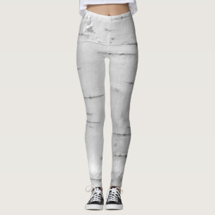 Birch bark pattern leggings
