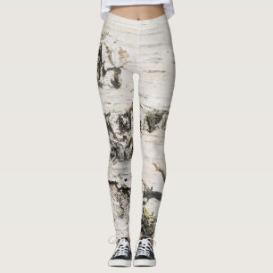 Birch bark pattern leggings