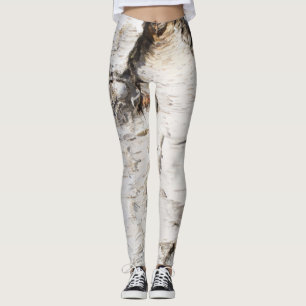 Birch bark pattern leggings