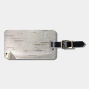 Birch bark pattern luggage tag