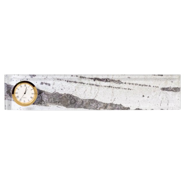 Birch bark pattern nameplate (Front)