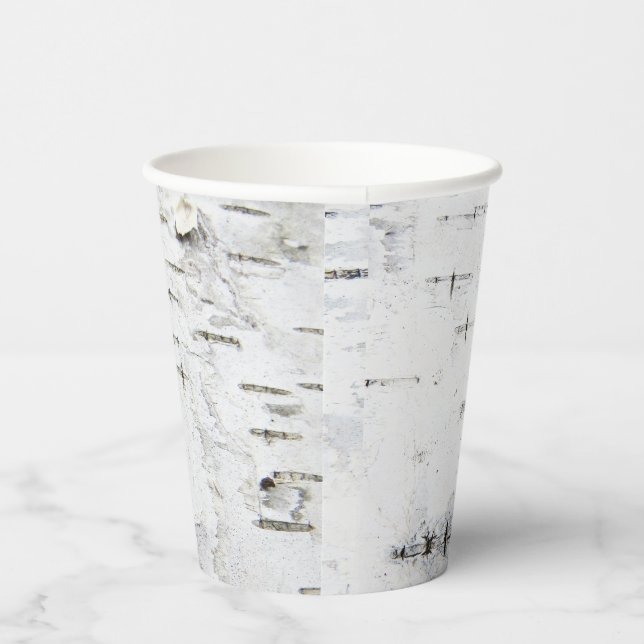 Birch bark pattern paper cups (Right)