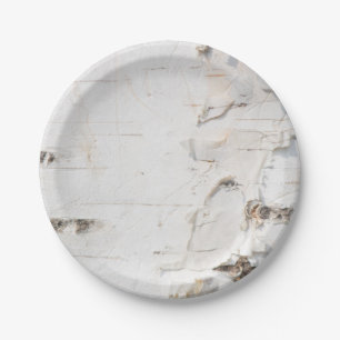 Birch bark pattern paper plate