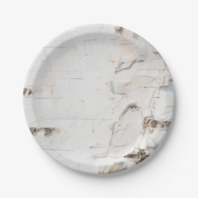 Birch bark pattern paper plate (Front)