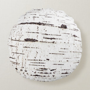Birch bark pattern round cushion