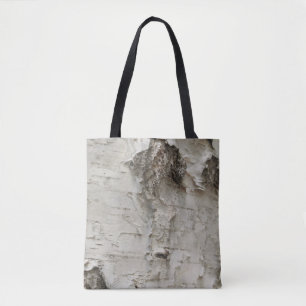 Birch bark pattern tote bag