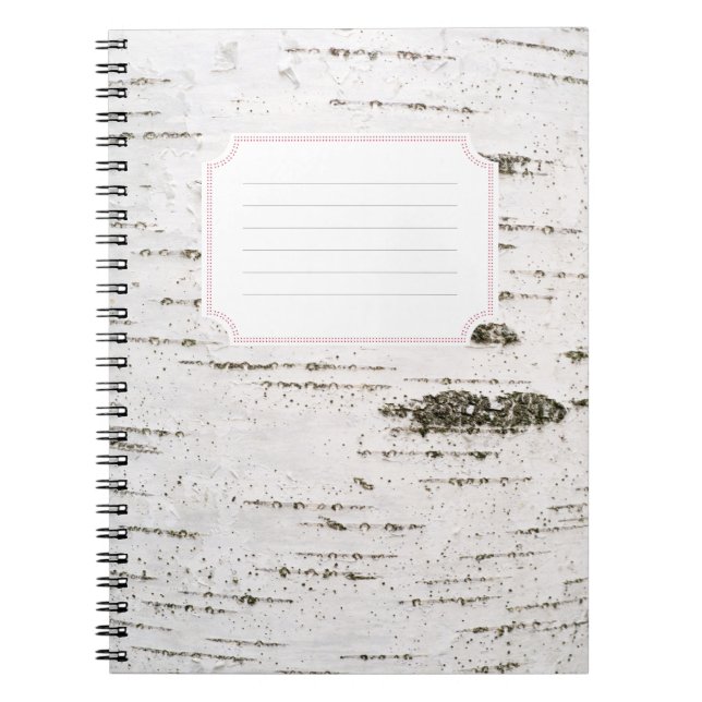 Birch bark spiral notebook (Front)