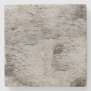 Birch Bark Stone Coaster