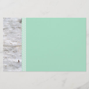 Birch bark template stationery