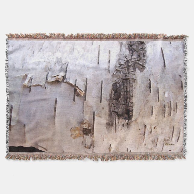 Birch Bark Throw Blanket (Front)