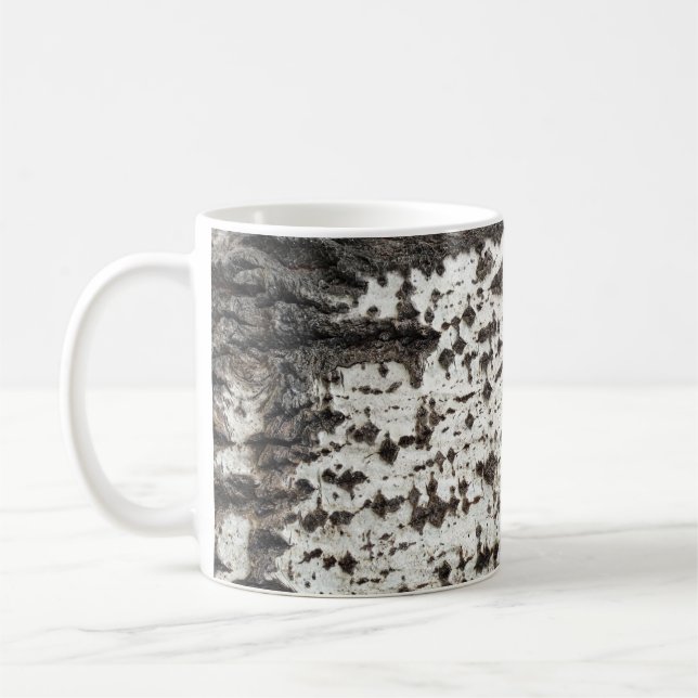 Birch bark tree coffee mug (Left)