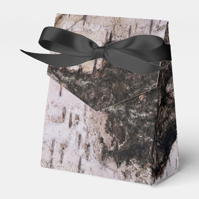 Birch Bark - wood texture nature photo Favour Box (Front Side)