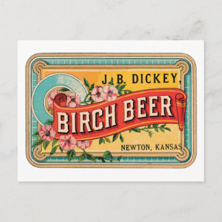 Birch Beer JB Dickey, Newton Kansas Postcard