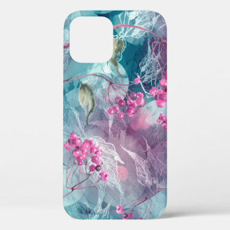 Birch Branch Watercolor Pattern iPhone 12 Case