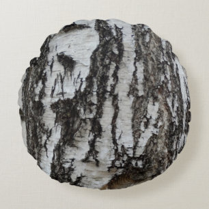 Birch Brushed Polyester Round throw cushion 41 cm