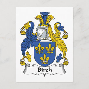 Birch Family Crest Postcard