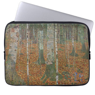 Birch Forest by Gustav Klimt, Vintage Art Nouveau Laptop Sleeve
