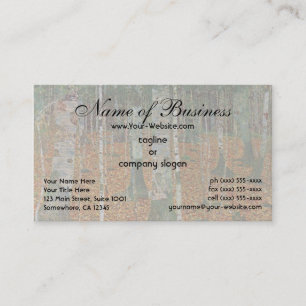 Birch Forest by Gustav Klimt, Vintage Symbolism Business Card