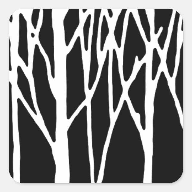 Birch Forest by Leslie Peppers Square Sticker (Front)