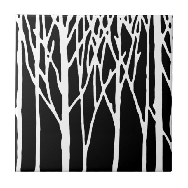 Birch Forest by Leslie Peppers Tile (Front)