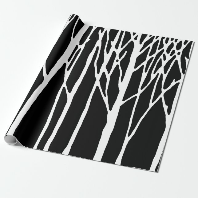 Birch Forest by Leslie Peppers Wrapping Paper (Unrolled)