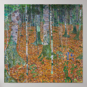 Birch Forest   Gustav Klimt   Poster