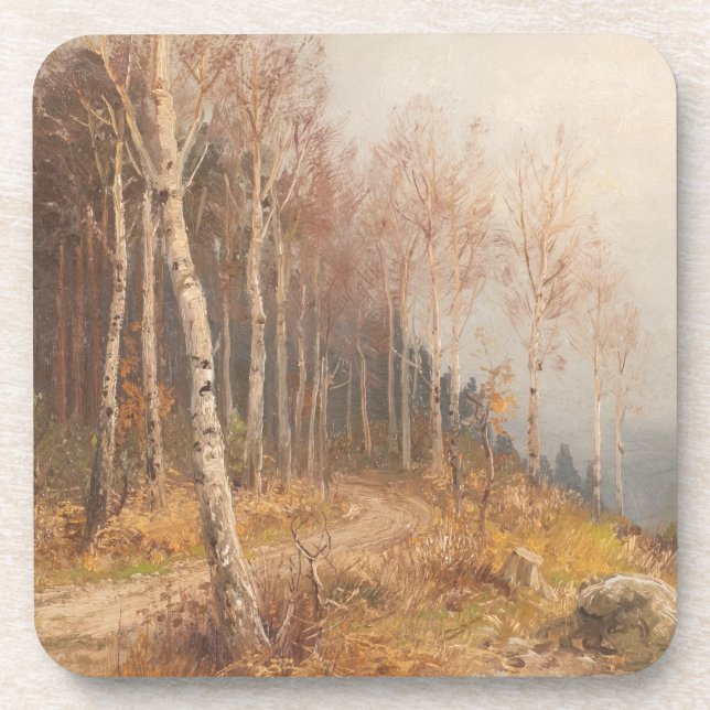 Birch Forest – Hugo Mühlig Coaster (Front)