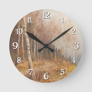 Birch Forest – Hugo Mühlig Round Clock