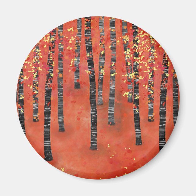 Birch Forest Landscape Magnet (Front)