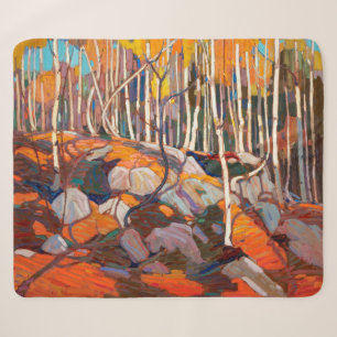 Birch Grove, Autumn Tom Thomson Sherpa Blanket