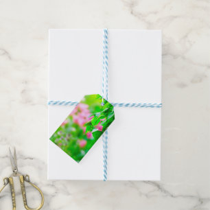 Birch leaves tulip flowers customisable gift tags